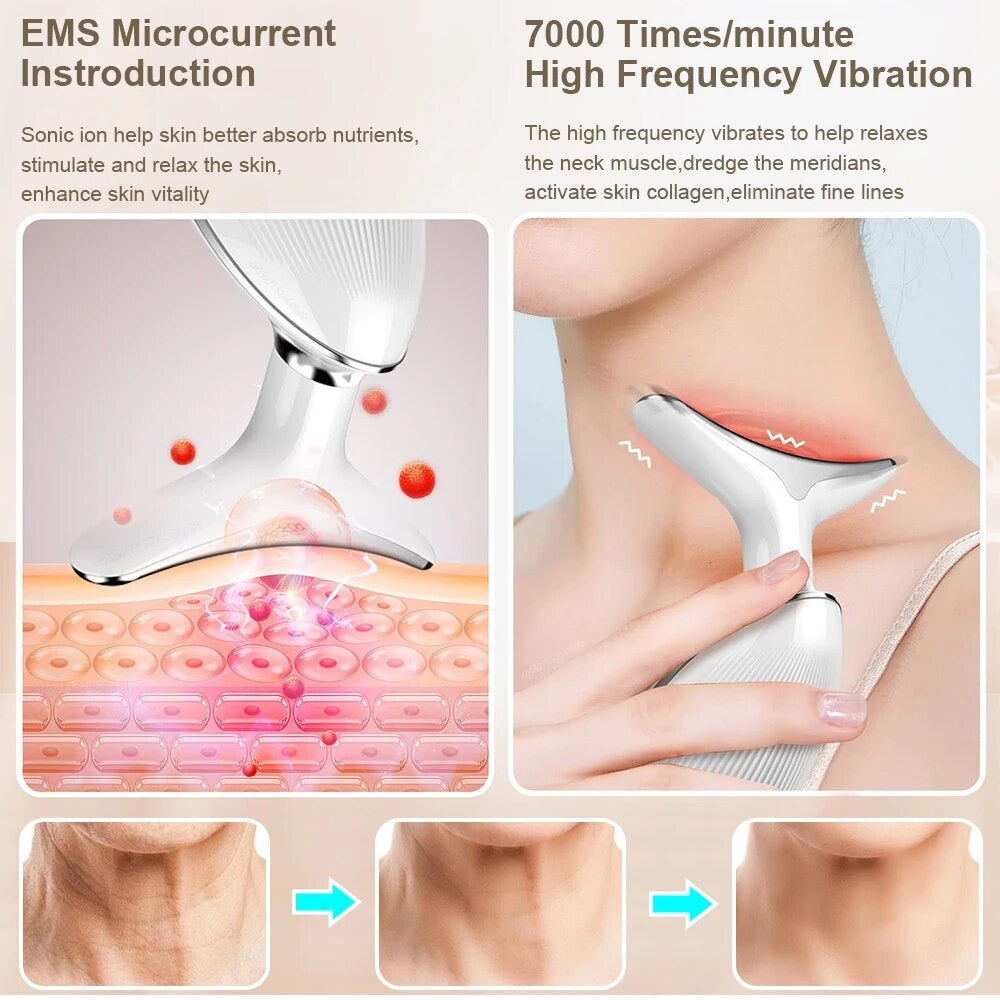 Led Facial And Neck Massager