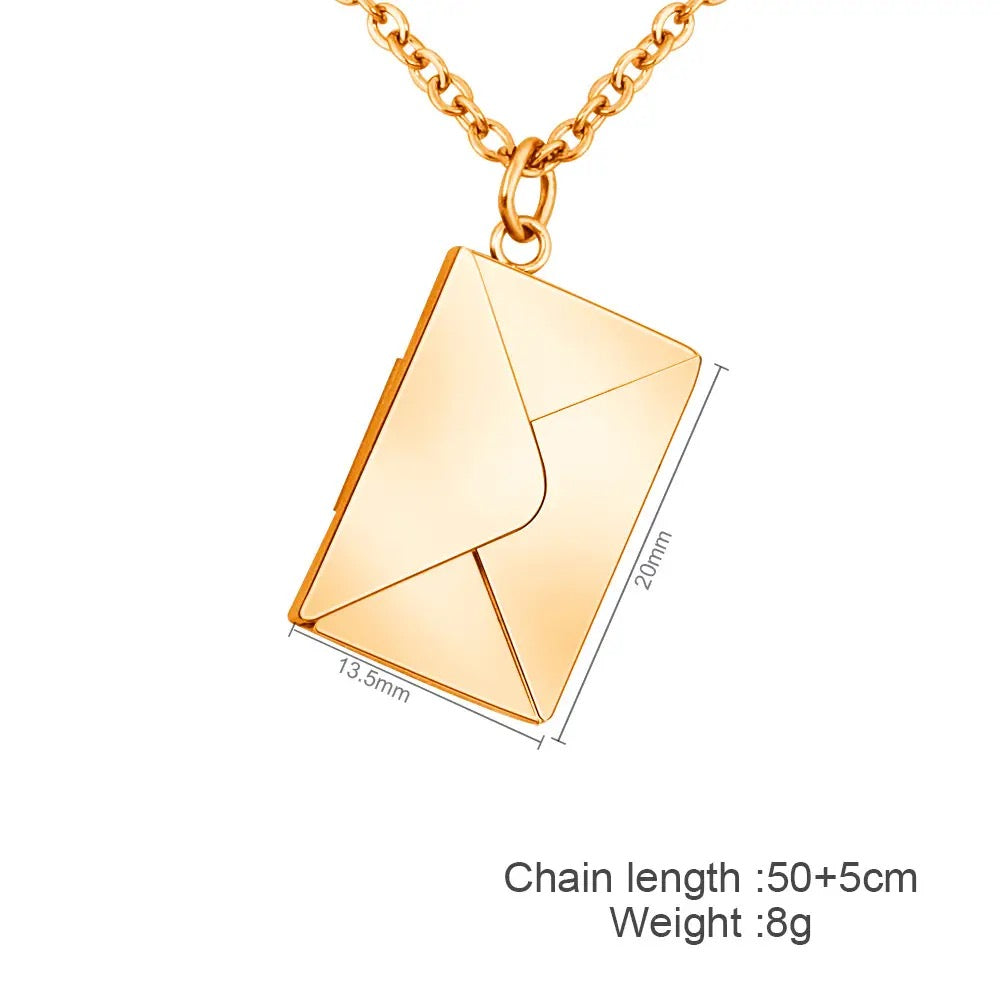 Love Letter Envelope Pendant Necklace