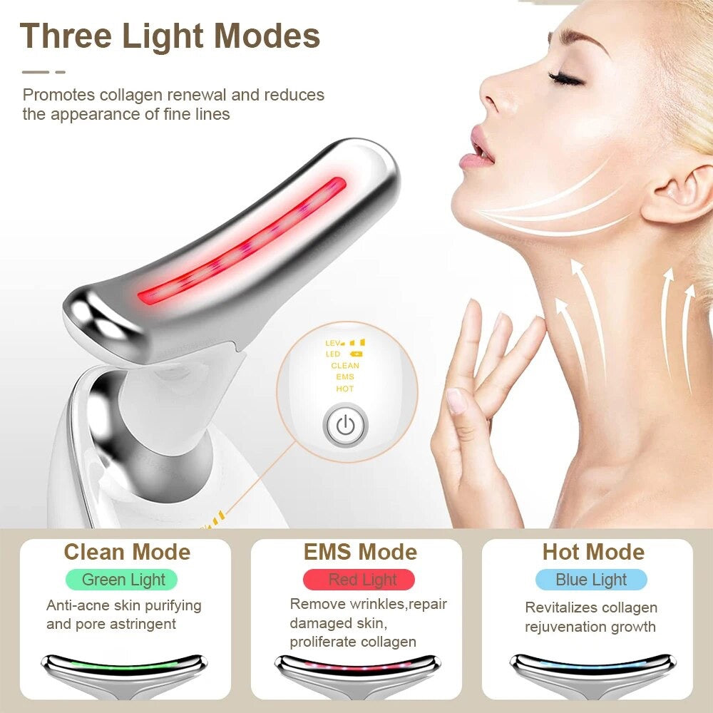 Led Facial And Neck Massager