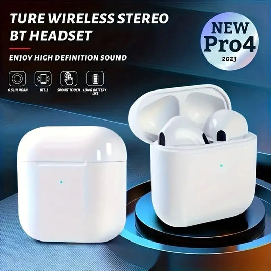 Pro 4 TWS Wireless Headphones Earphone Bluetooth-compatible 5.0 Waterproof Headset with Mic