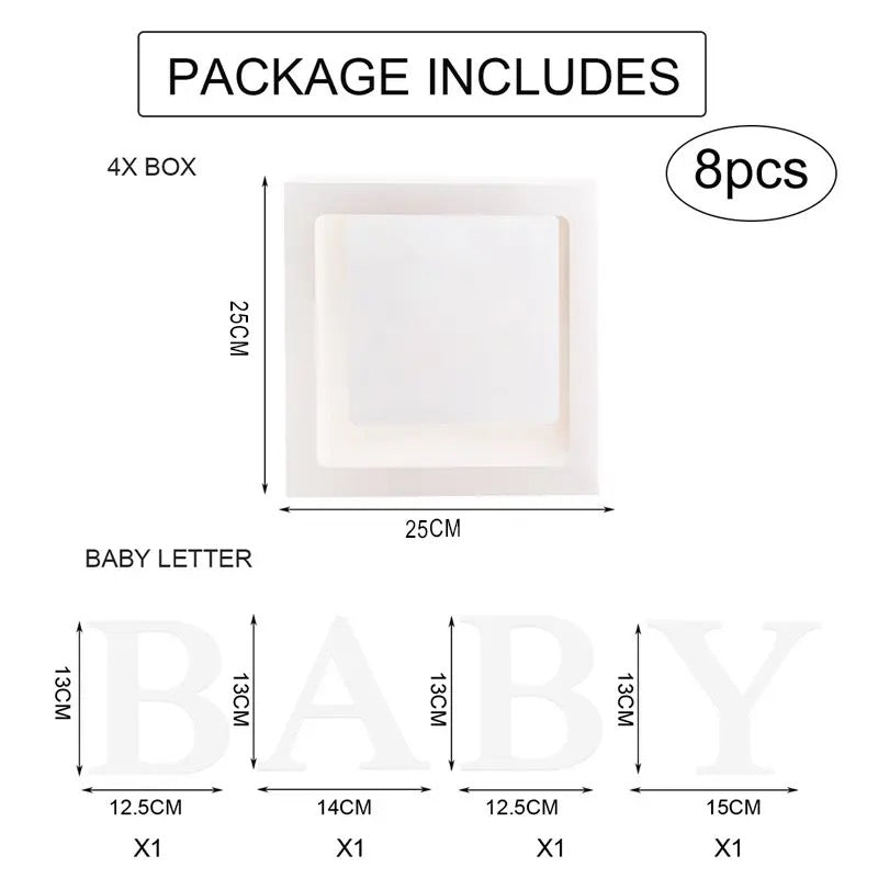 Baby Shower Gender Reveal Decoration Boxes