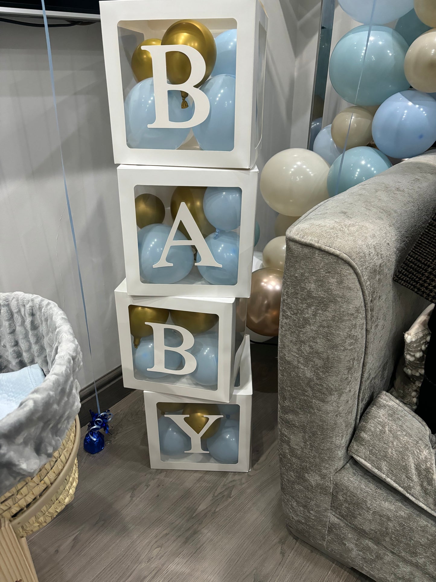 Baby Shower Gender Reveal Decoration Boxes